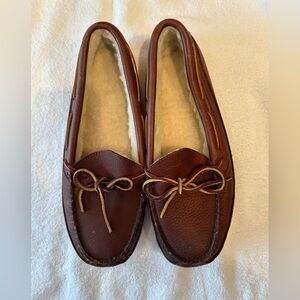 Women’s L.L. Bean Brown Double Sole Leather Loafers Size 8